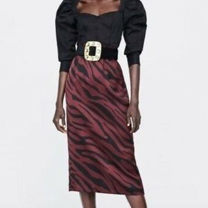 BNWT Zara Animal Print Skirt